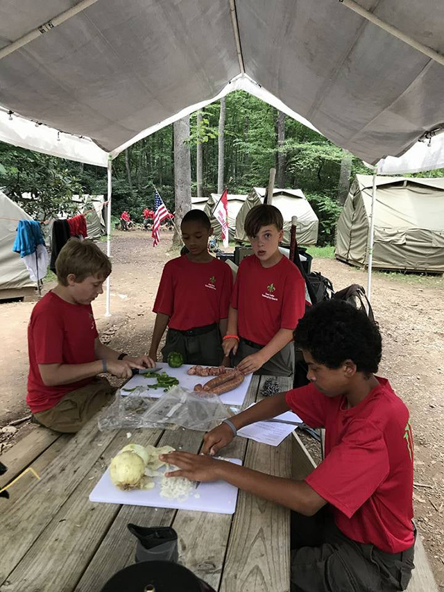 scouts camping